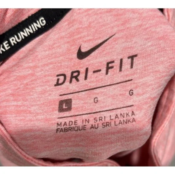 Nike Dri Fit Running 1/4 Zip Pullover Womens Large Pink - Picture 5 of 5